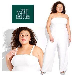 NWT | White Jumpsuit (with optional straps)